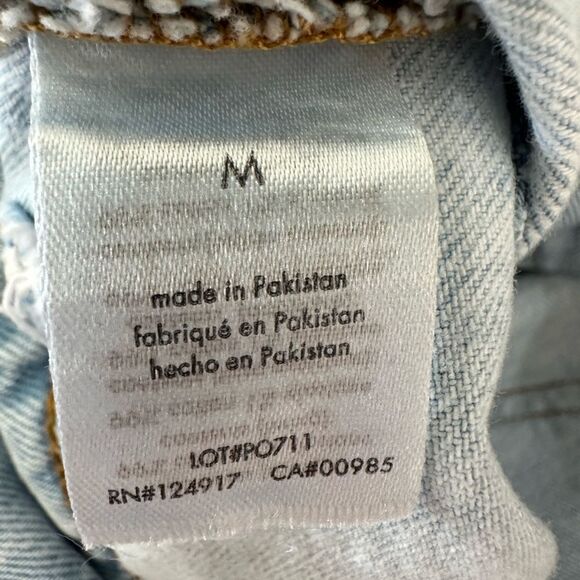 WeWoreWhat Slit Short Light Denim Overalls New! - Picture 12 of 13